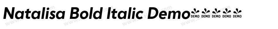 Natalisa Bold Italic Demo字体转换